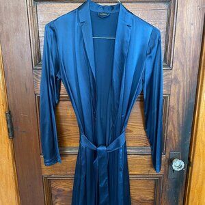 La Perla navy silk robe